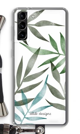 Tropical watercolor leaves