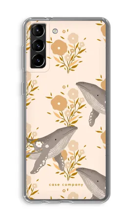Floral Whales, Coque souple Samsung Galaxy S21 Plus