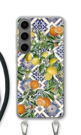 Blue tiles, lemons and oranges