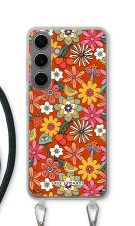 Retro bloemen - Rood