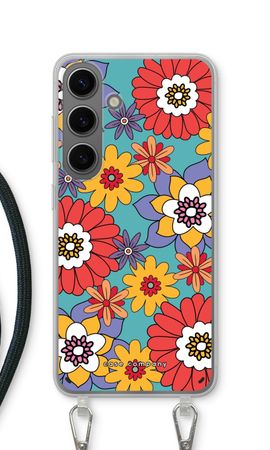 Retro bloemen - Blauw