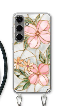 Orange stained glass flower