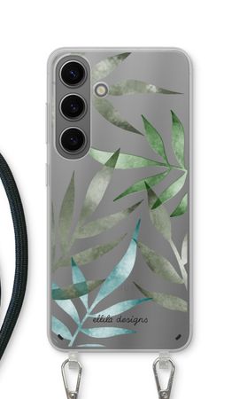 Tropical watercolor leaves