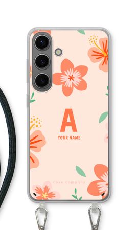 Tropical Pink Flowers Monogram