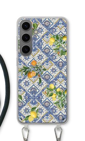 Blue tiles, lemons and oranges - small