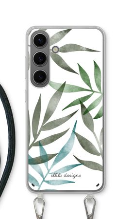 Tropical watercolor leaves