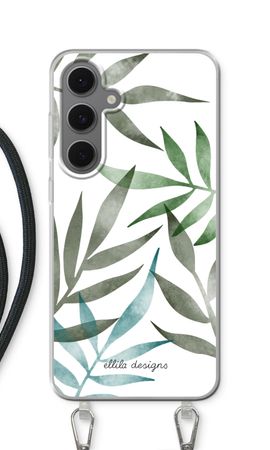 Tropical watercolor leaves