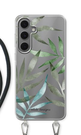 Tropical watercolor leaves