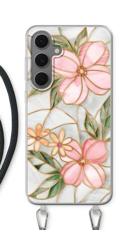 Orange stained glass flower