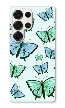 Blaue und grüne Schmetterlinge