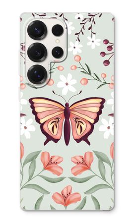 Schmetterling in einer blumigen Welt