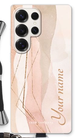 Gold Lines Namecase - Blush