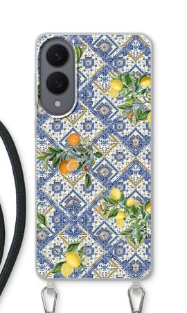 Blue tiles, lemons and oranges - small