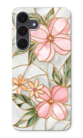 Orange stained glass flower