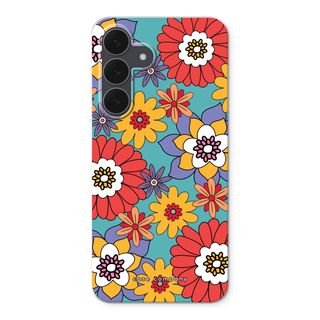 Retro Blumen - Blau