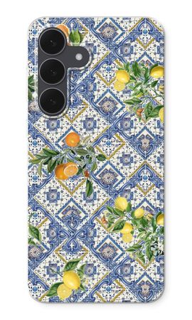 Blue tiles, lemons and oranges - small