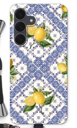 Blue tiles and lemons