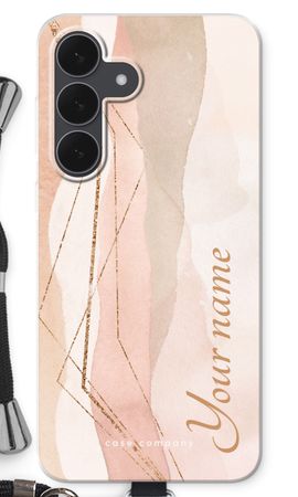 Gold Lines Namecase - Blush