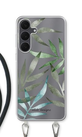 Tropical watercolor leaves