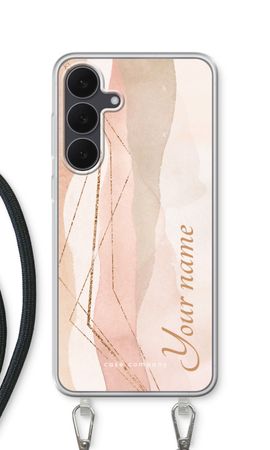 Gold Lines Namecase - Blush