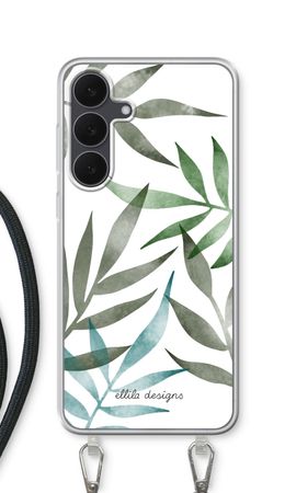 Tropical watercolor leaves