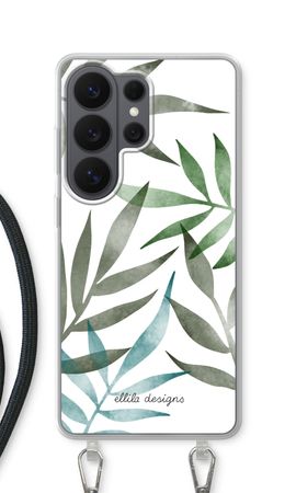 Tropical watercolor leaves