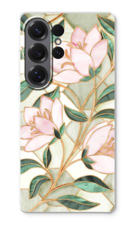 Orange stained glass flower