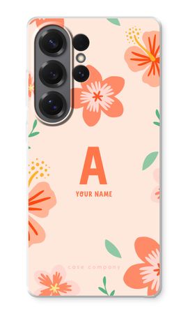 Tropical Pink Flowers Monogram