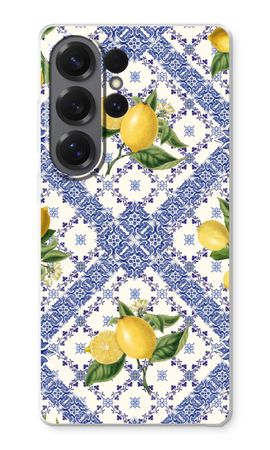 Blue tiles and lemons