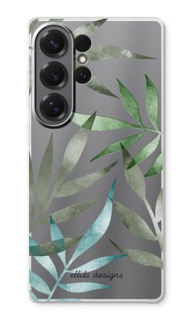 Tropical watercolor leaves