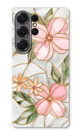 Orange stained glass flower