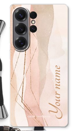 Gold Lines Namecase - Blush
