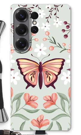 Papillon dans un monde floral