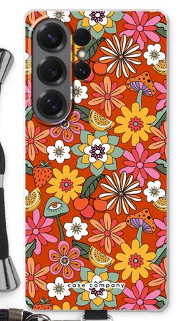 Retro bloemen - Rood