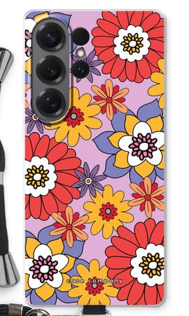 Retro bloemen - Paars