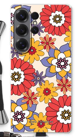 Retro bloemen - Geel