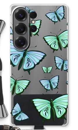 Papillons bleus et verts