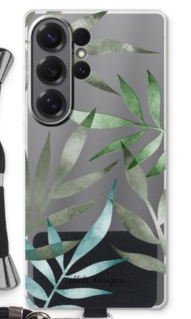 Tropical watercolor leaves