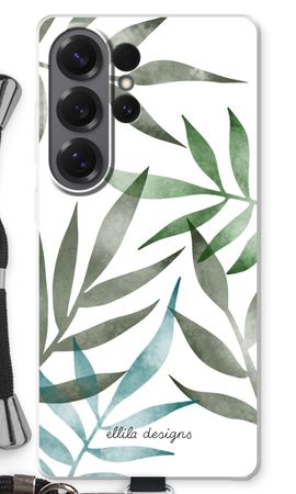 Tropical watercolor leaves