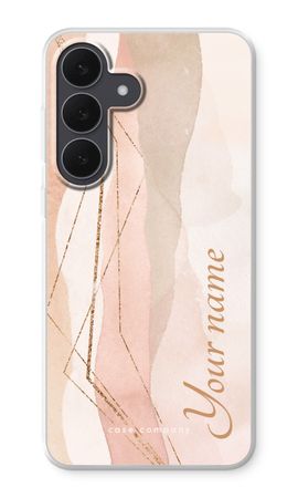 Gold Lines Namecase - Blush