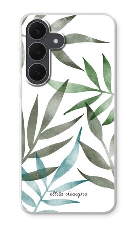 Tropical watercolor leaves