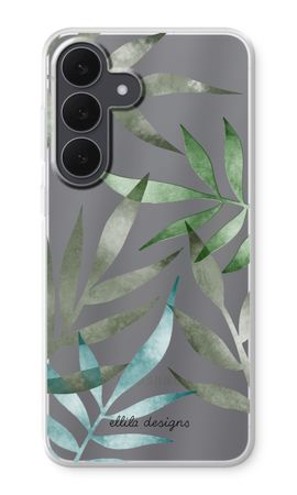 Tropical watercolor leaves