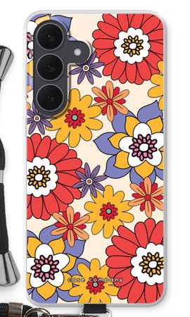 Retro bloemen - Geel