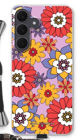 Retro bloemen - Paars