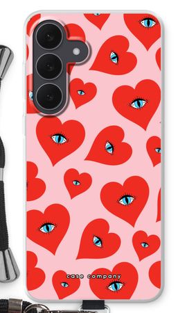 Red heart eyes