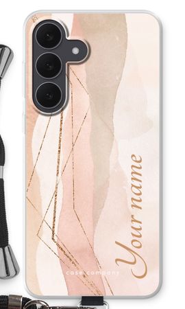 Gold Lines Namecase - Blush