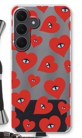 Red heart eyes