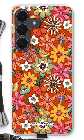 Retro bloemen - Rood