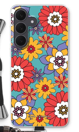 Retro bloemen - Blauw