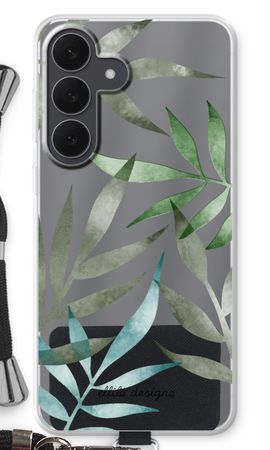 Tropical watercolor leaves